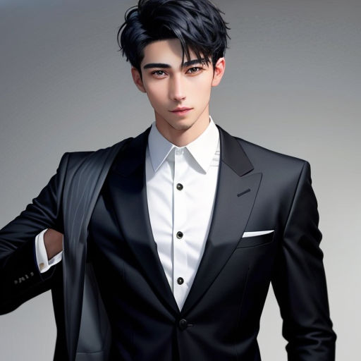 a man in a tuxedo is posing for a picture with his hands in his pockets and his jacket