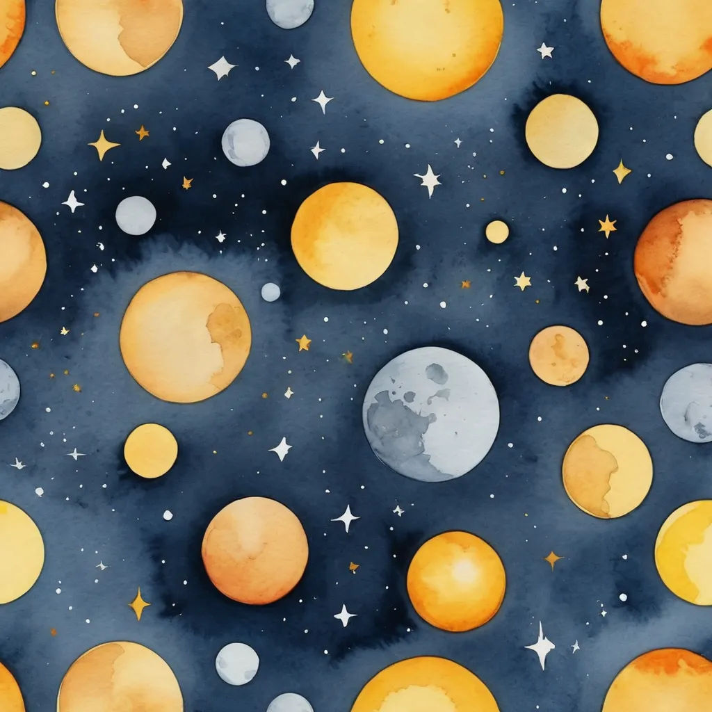 a painting of a space scene with planets and stars in the sky and stars in the sky above it, space art, a detailed painting, Annabel Kidston, space