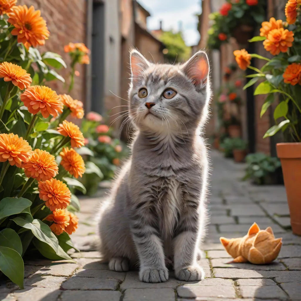 The Lonely Kitten and the Ginger Cat