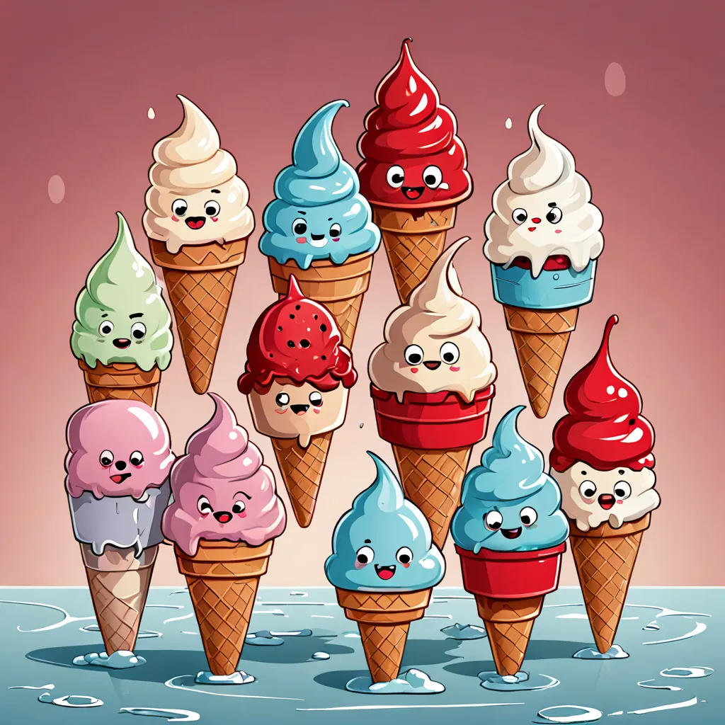 The Frozen Colored Ice Creams and The Big Bad Red