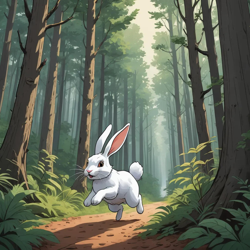The Brave Rabbit and the Cunning Wolf