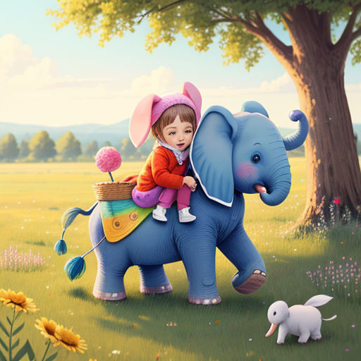 The Little Elephant and the Friendly Bunny