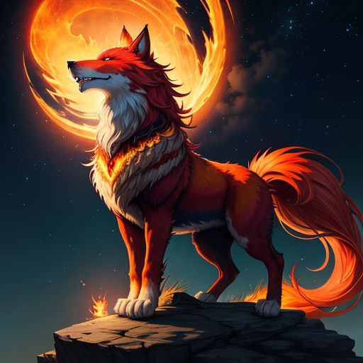 fire wolf anime