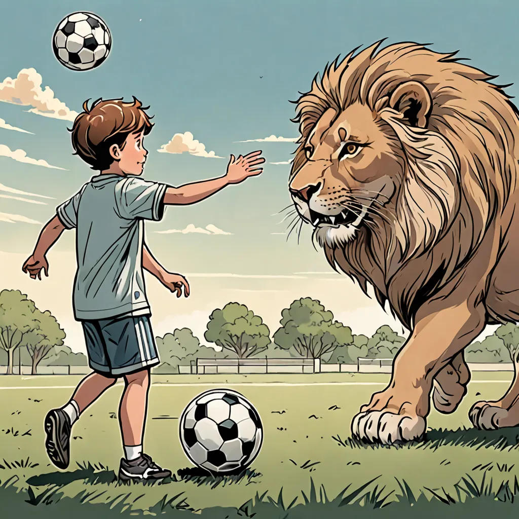The Lion and the Soccer Ball