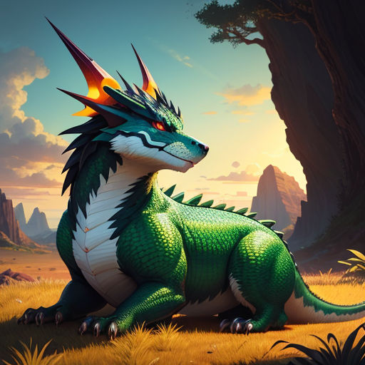 The Lone Dragon of Goldenlight Savanna