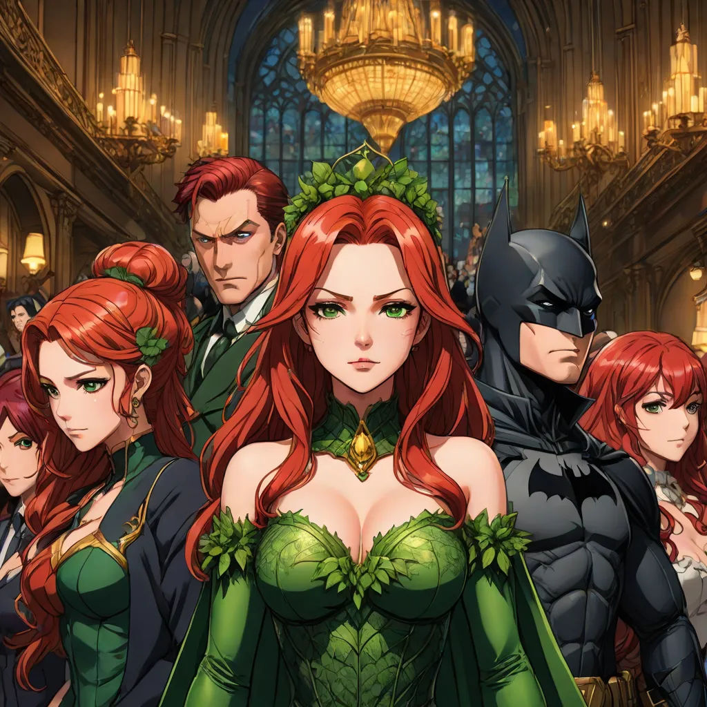a group of people dressed in costumes and standing in a hall with a stained glass window behind them and a stained glass window behind them, a comic book panel, Artgerm, pre-raphaelitism, official art