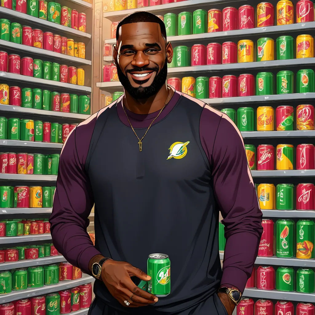 a man holding a can of green bay packers beer in front of a shelf of cans of beer in a store, fantastic realism, concept art, Chris LaBrooy, official art