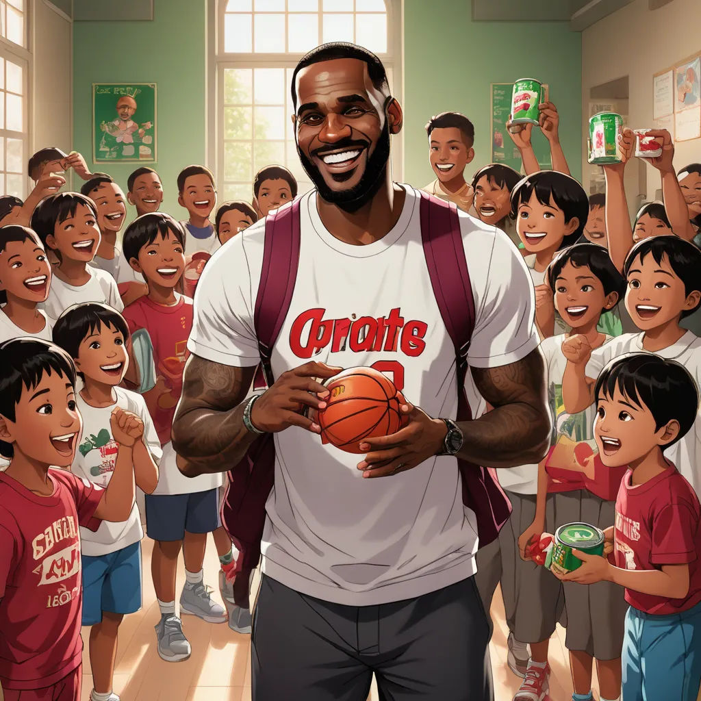 a man holding a basketball in front of a group of children in a classroom with a basketball in his hand, vancouver school, a storybook illustration, Chris LaBrooy, official art