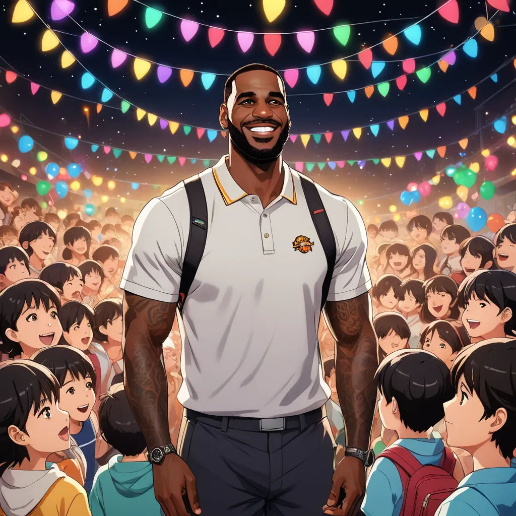 a man standing in front of a crowd of people with a basketball ball in his hand and a basketball in his other hand, rayonism, a storybook illustration, Chris LaBrooy, official art