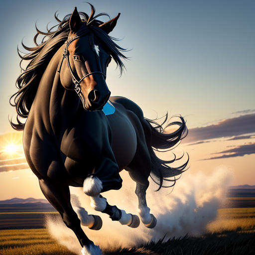 The Jet-Black Stallion
