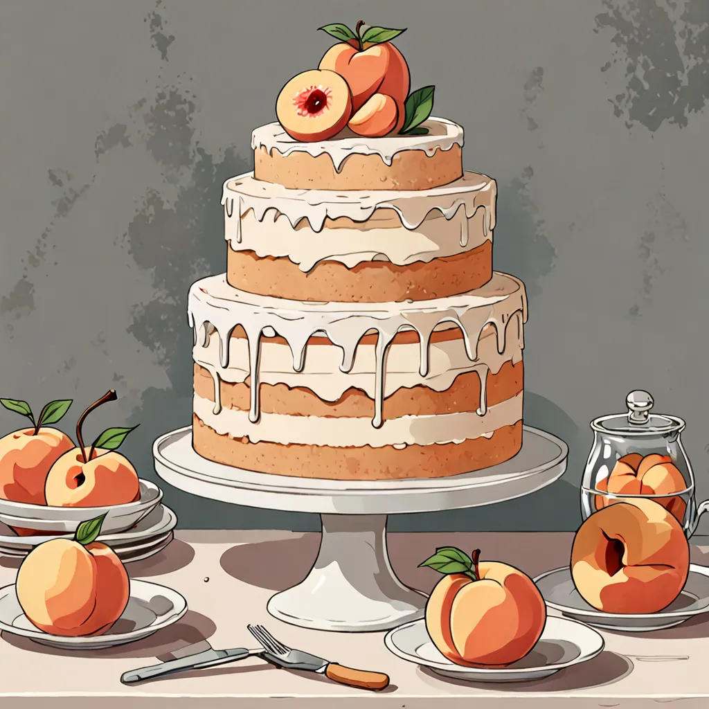 Grandma's Peach Cream Cake