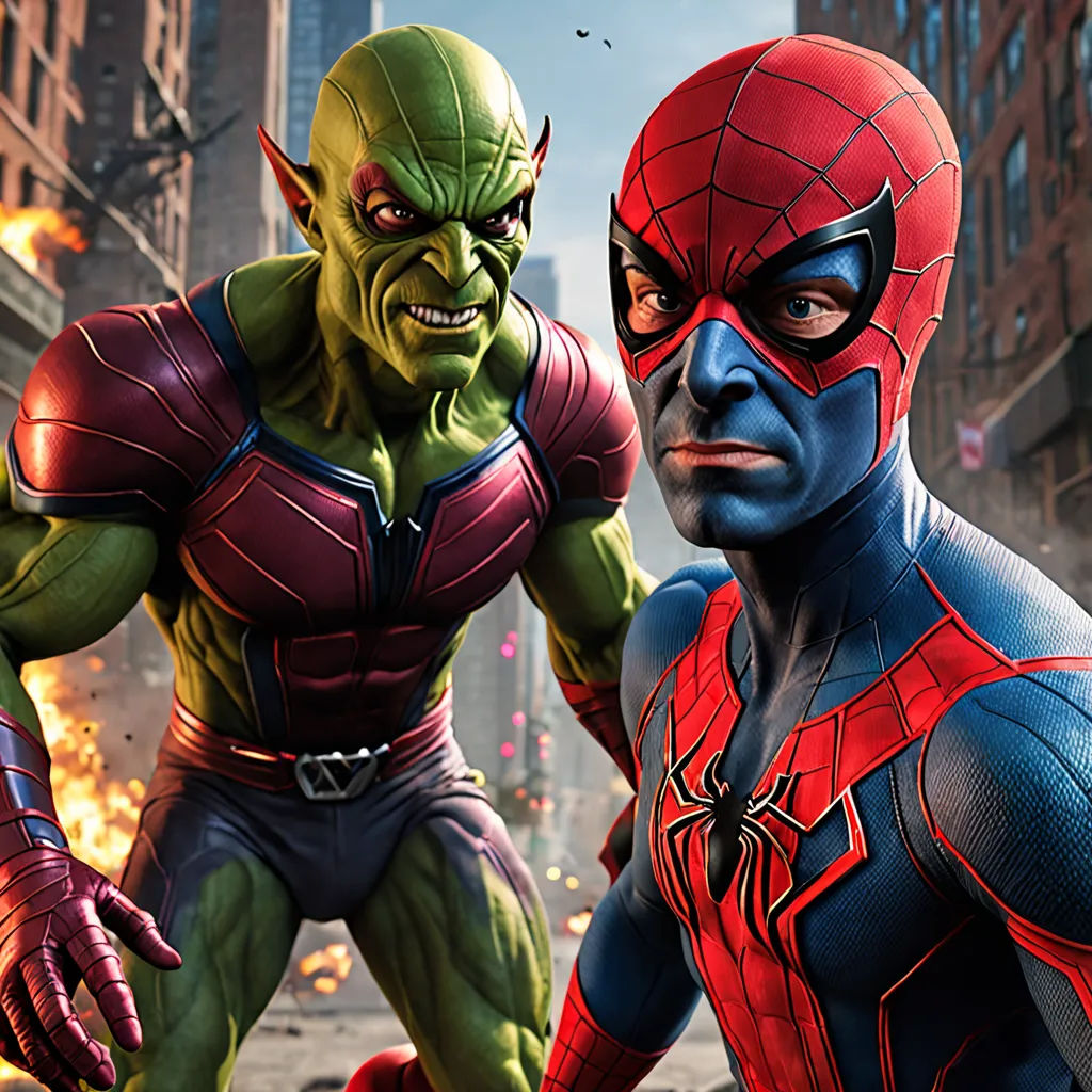 two superheros are standing in a city street with fire coming from their mouths and hands behind them, with buildings in the background, photorealism, a comic book panel, Alton Tobey, key art