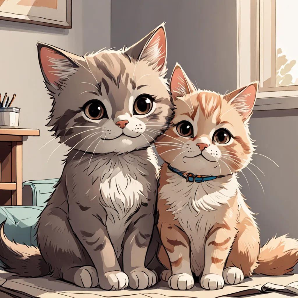 Mia and Whiskers: A Tale of Friendship