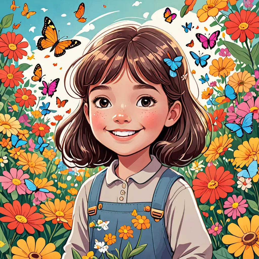 The Little Girl and Her Enchanted Garden
