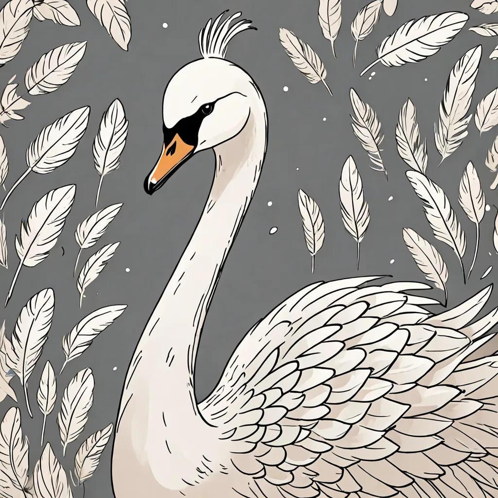 Lisa the Swan with Peculiar Feathers