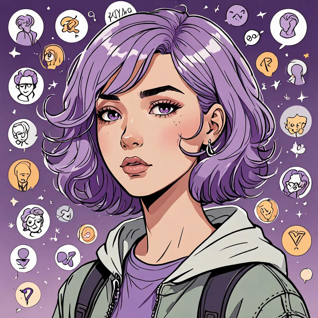 Girl with the Purple Hair