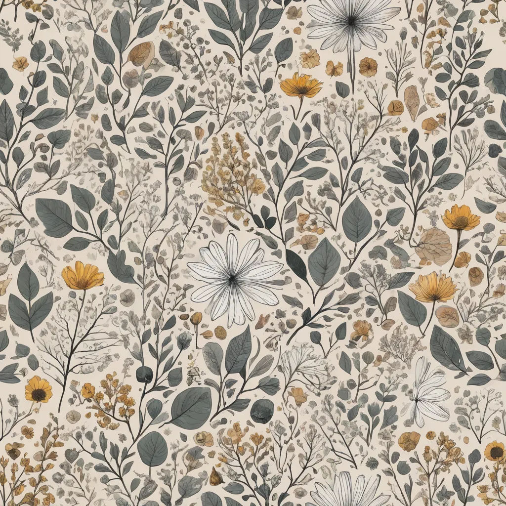 a floral wallpaper with a variety of flowers and leaves on it's surface, including a few leaves, arts and crafts movement, an ultrafine detailed painting, Annabel Kidston, fine foliage lace