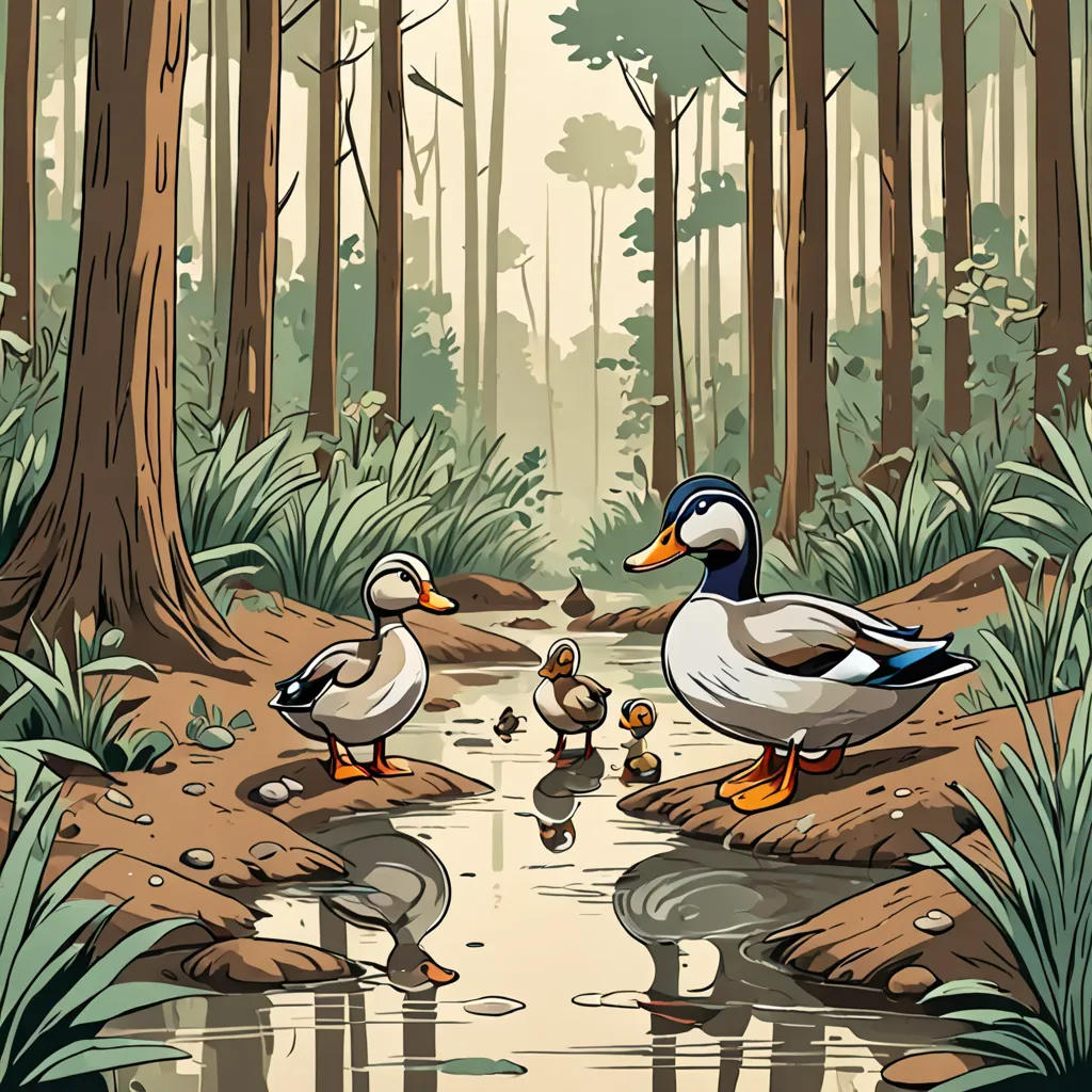 The Duck Family's Forest Adventure