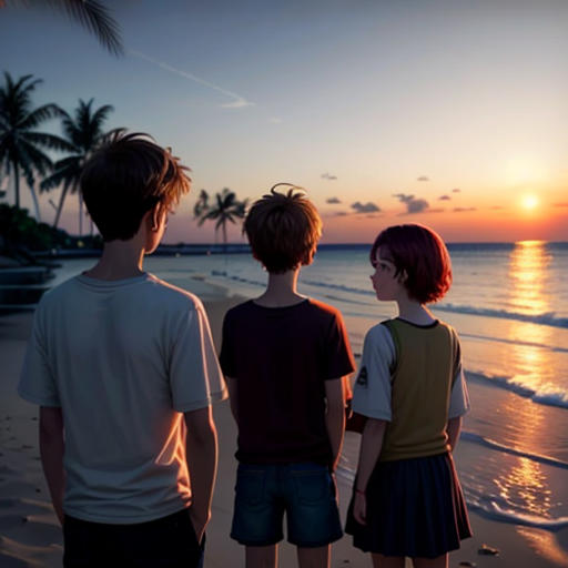 The Island of Blonde Boy with Exposed Navels