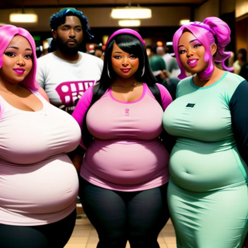 a group of people standing next to each other in a room with a woman in a pink dress and a man in a white shirt