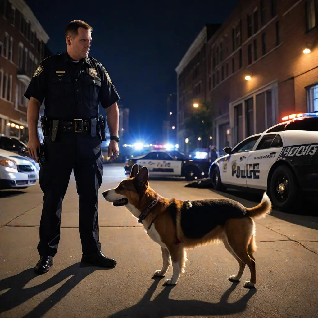 Patches the Police K-9 Dog Responds to a Home Alarm