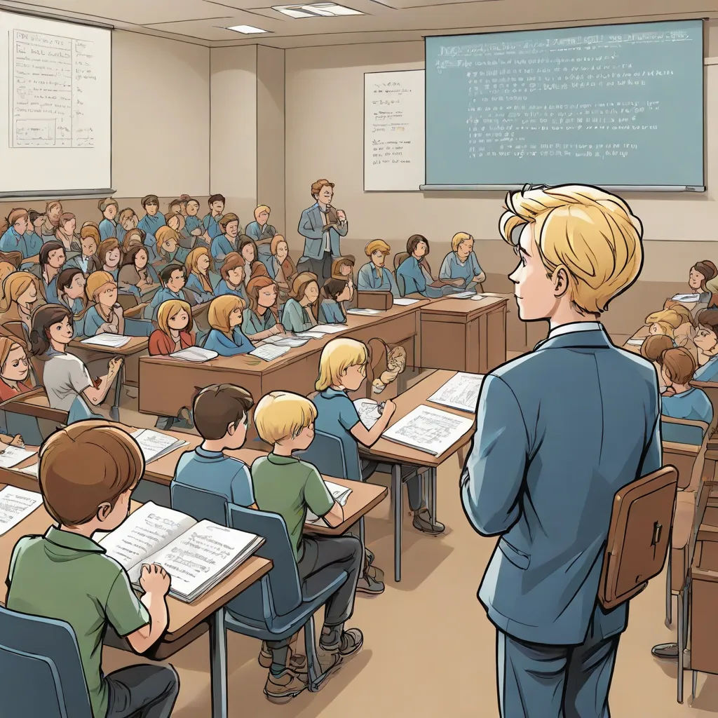 a classroom full of students with a teacher in front of them and a teacher in the back of the room, Cedric Seaut (Keos Masons), institutional critique, a comic book panel, graphic novel