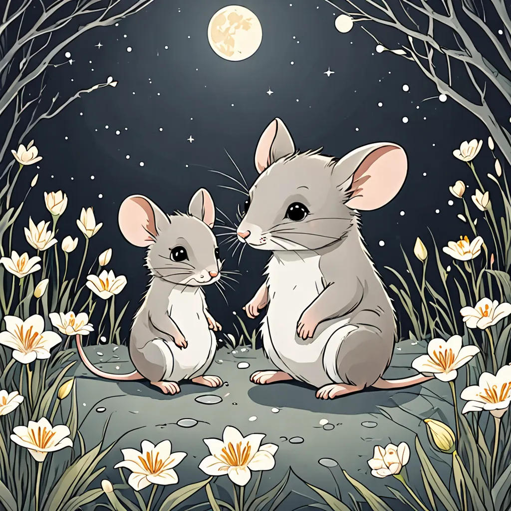 The Magical Adventure of Lily and the Moonlight Mice