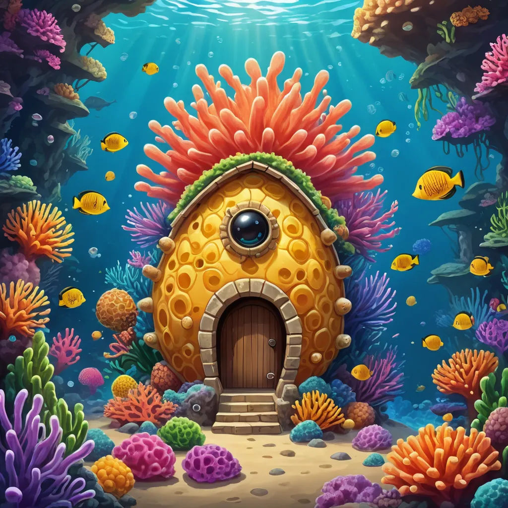 a underwater scene with a cave and corals and fish illustration by alex krautt for the children's book, pop surrealism, a storybook illustration, Chris LaBrooy, highly detailed digital painting