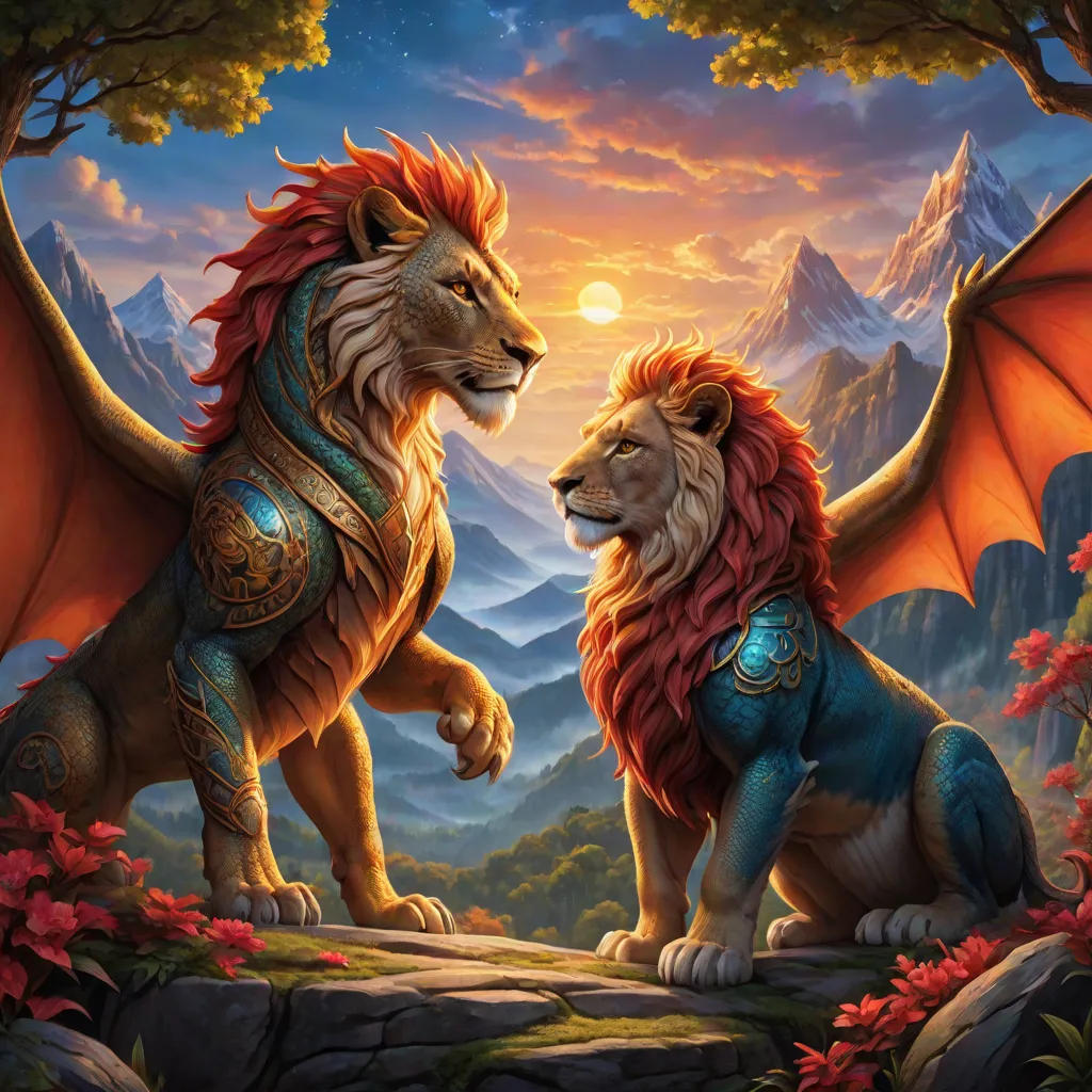 The Brave Dragon and the Wise Lion