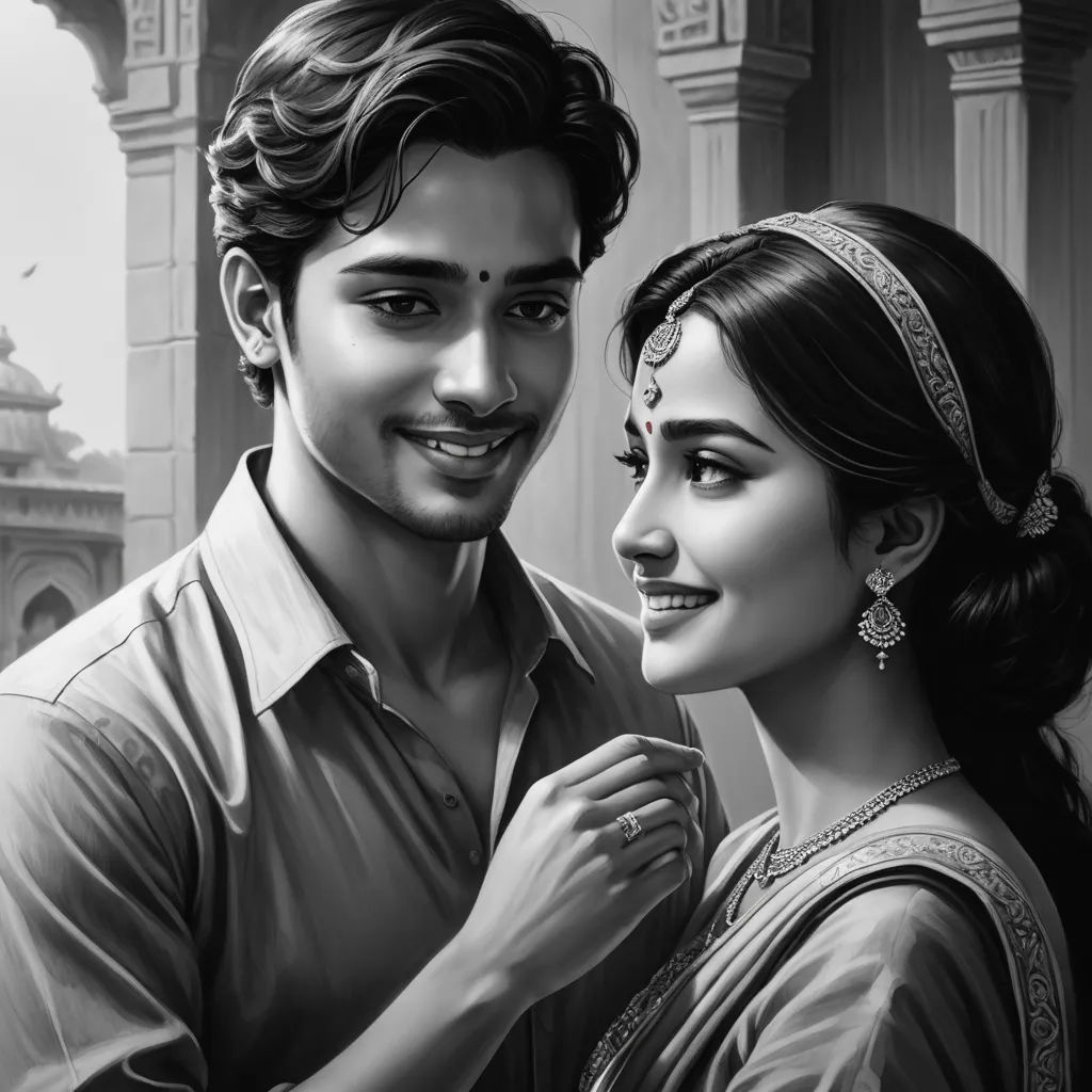 a man and woman are standing together in front of a building with a clock tower in the background and a bird flying overhead, samikshavad, an ultrafine detailed painting, Altoon Sultan, highly detailed digital painting
