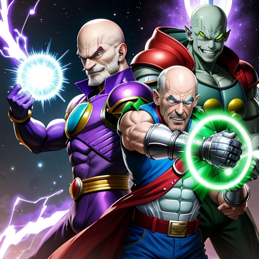 two characters from the animated animated movie masters of the galaxy, one holding a green light up ring and the other holding a green light up
