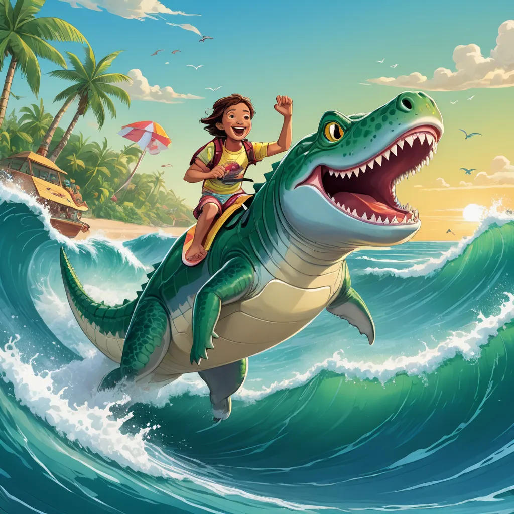 Waves of Friendship: The Saga of Surfing Alligator and the descoled Turtle