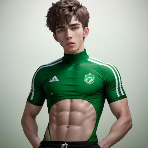 a man with a shirt on and a shirt on his chest is posing for a picture with his hands on his hips