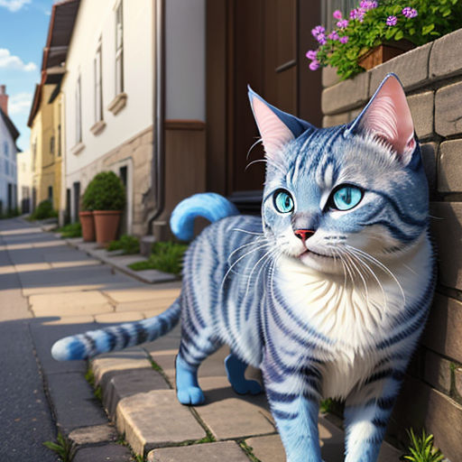 Smurf Cat Whimsy: Embrace Adorable Magic in Feline Blue 