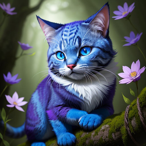 Smurf Cat Whimsy: Embrace Adorable Magic in Feline Blue 