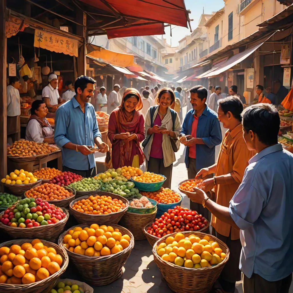 Indian Street Shopping on the Footpath