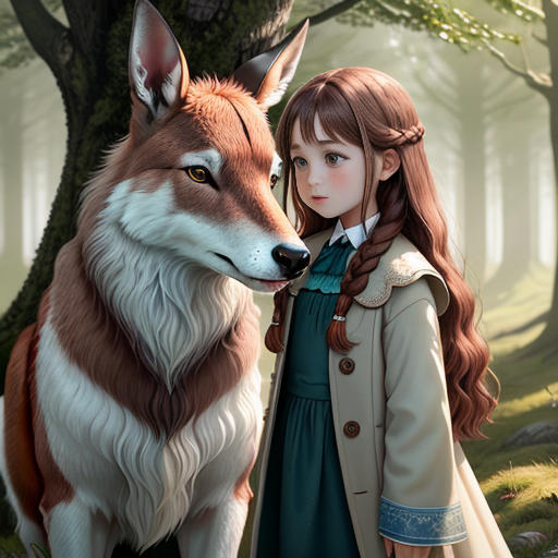 The Girl and the Young Stag