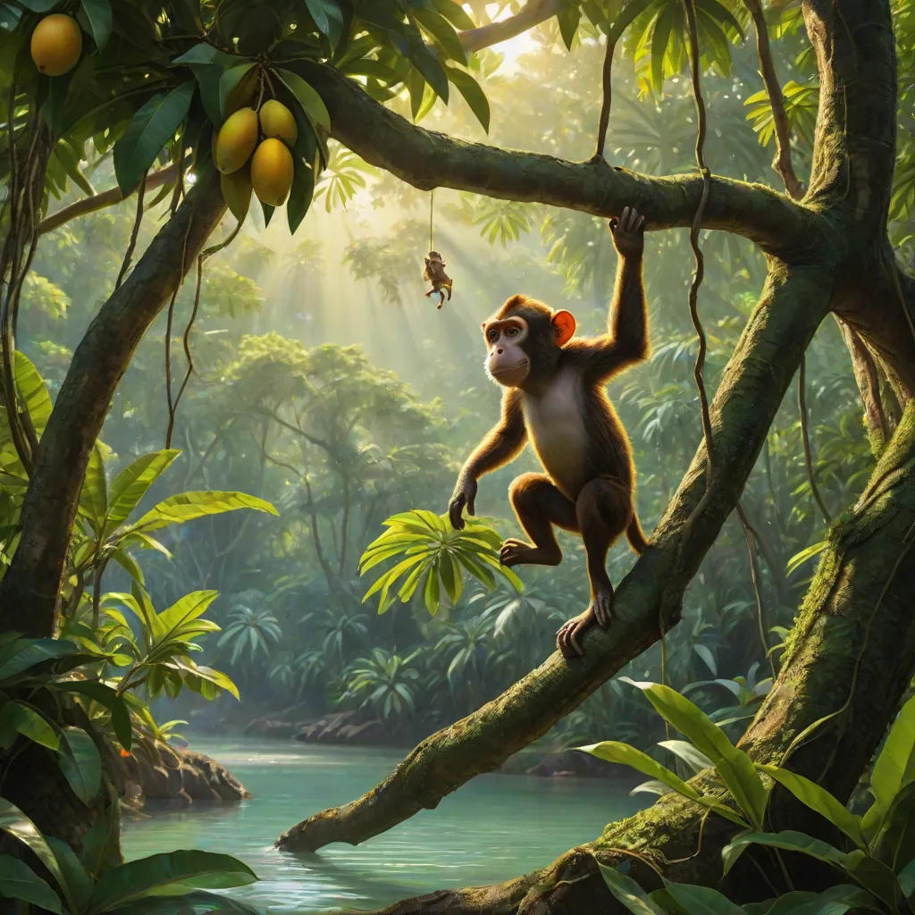 The Clever Monkey and the Crocodile