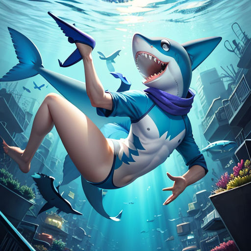 Sharky, o Tubarão Azul