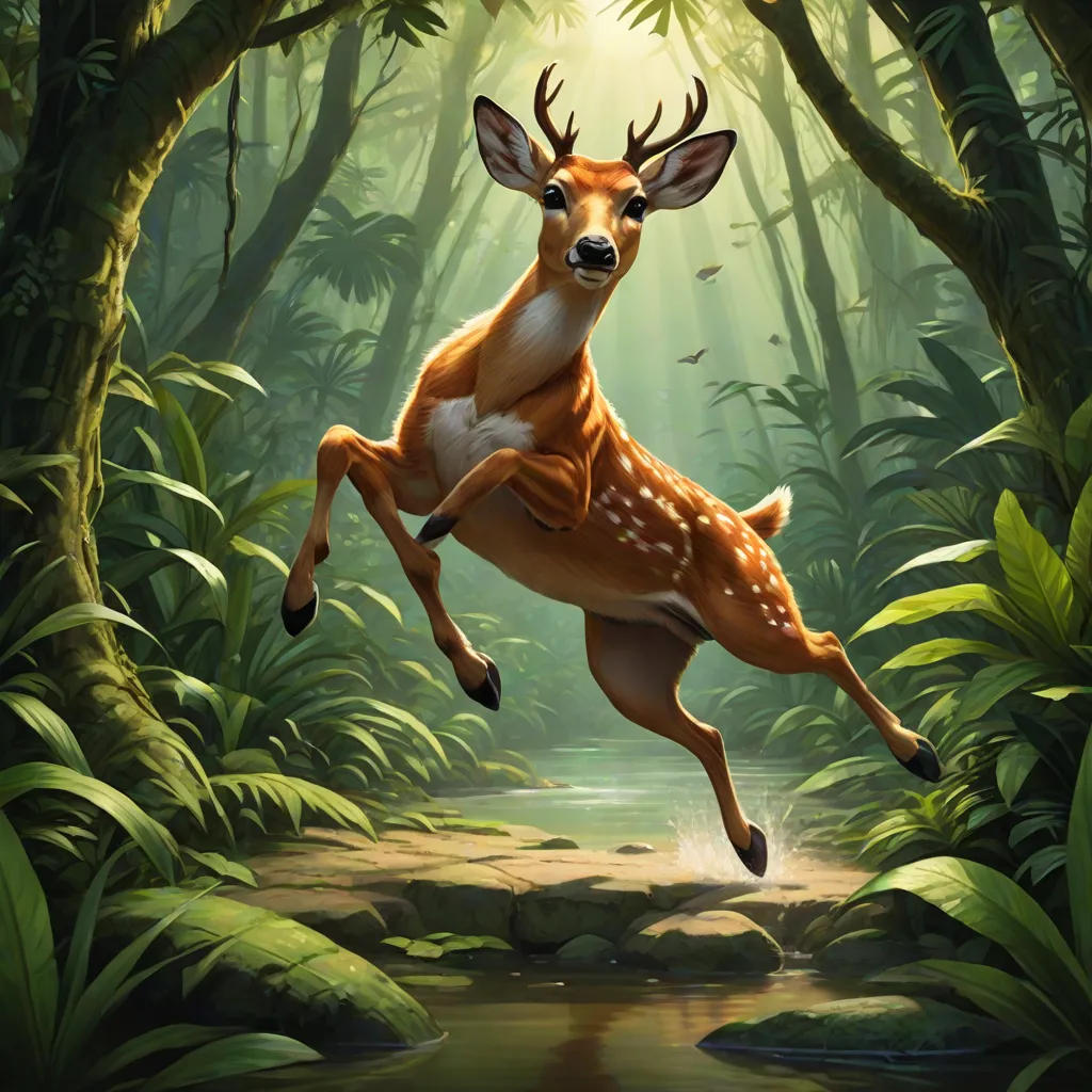 The Clever Deer and the Cunning Crocodile