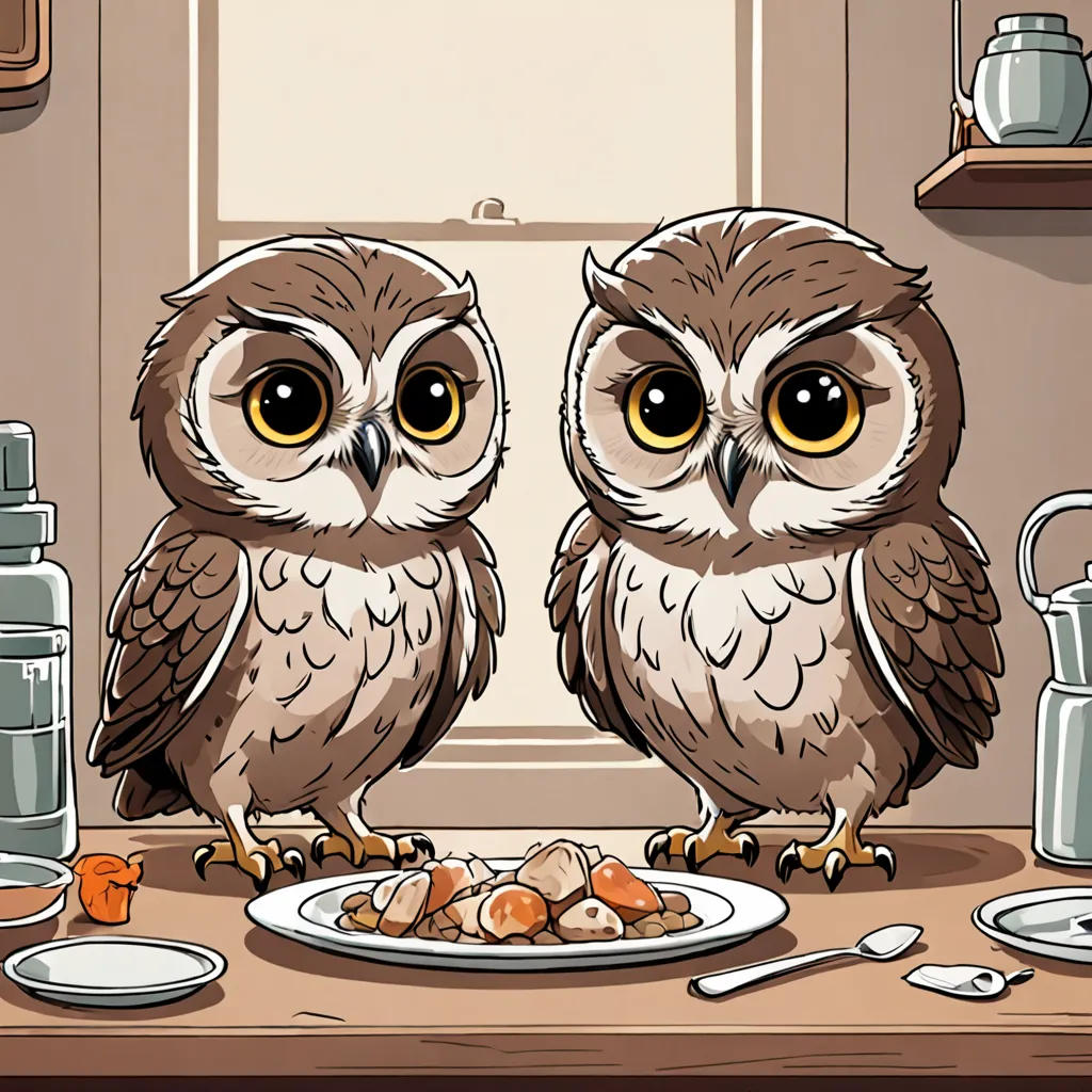 The Owl Brothers' Dinner Time