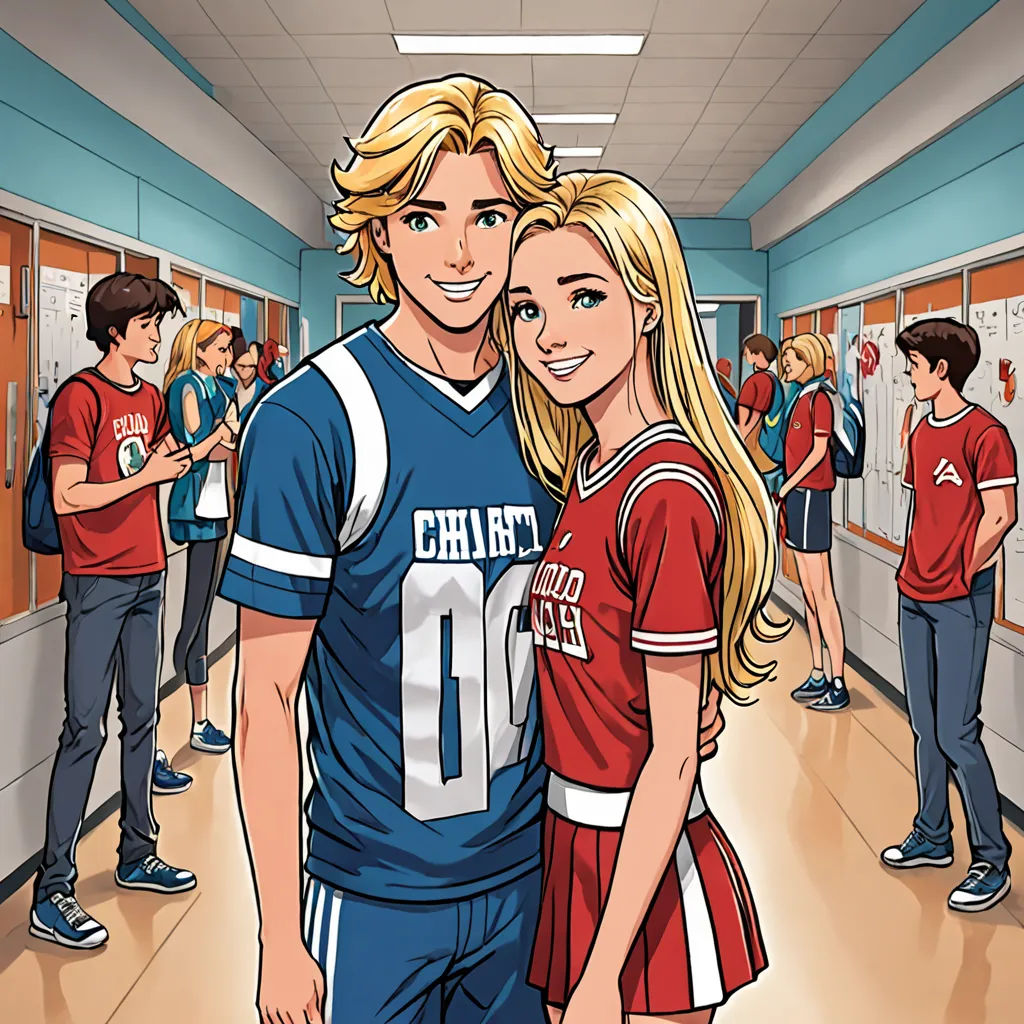 a couple of people standing in a hallway with lockers behind them and lockers behind them with lockers behind them, paris school, a comic book panel, Cedric Seaut (Keos Masons), graphic novel