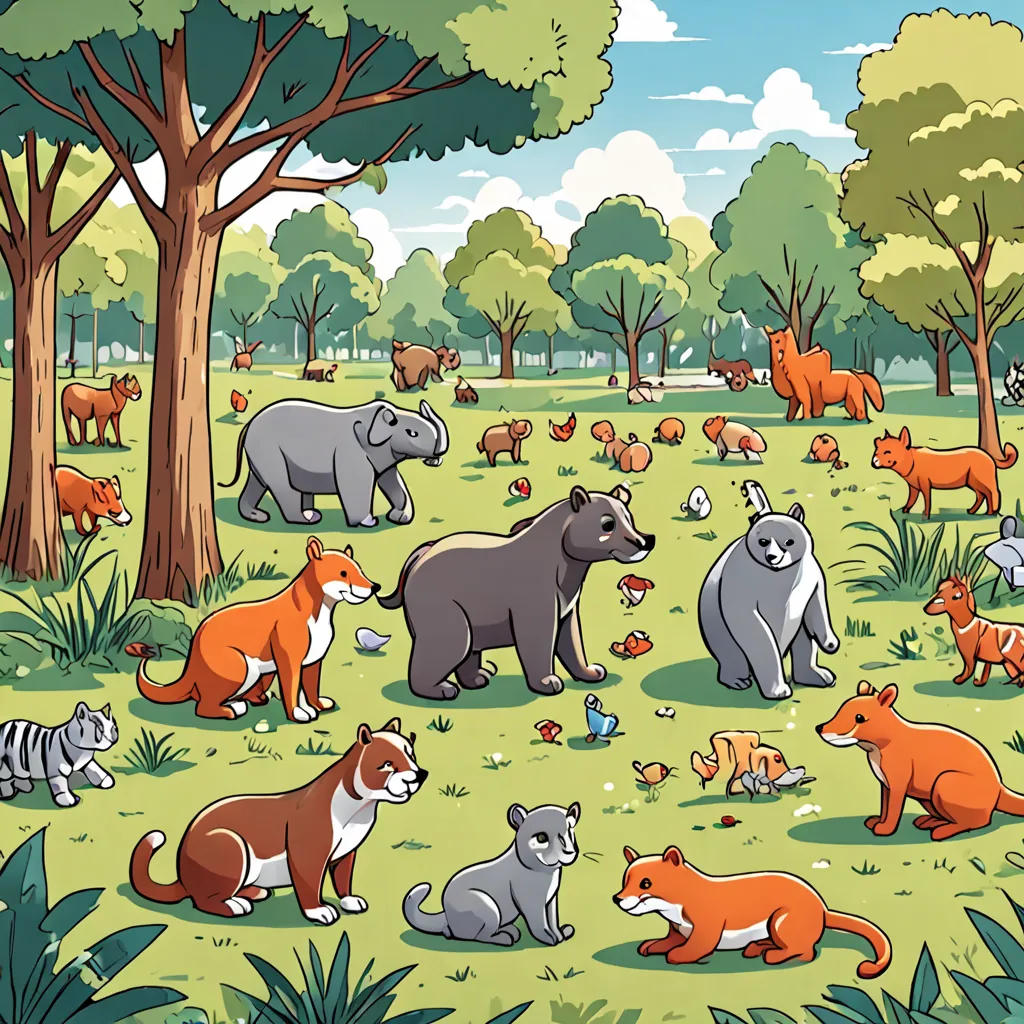 Animal Adventures: A Day in the Park