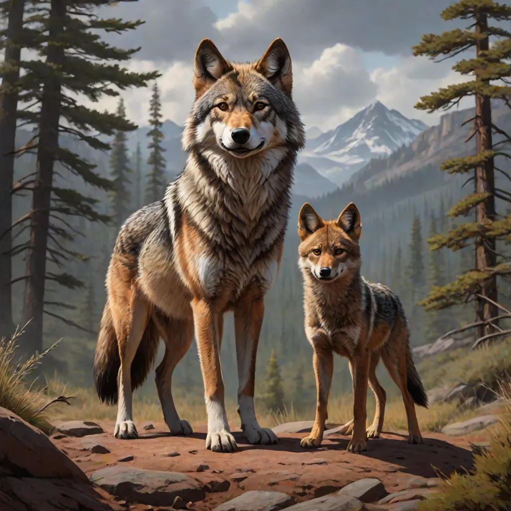 Jackal and Wolf