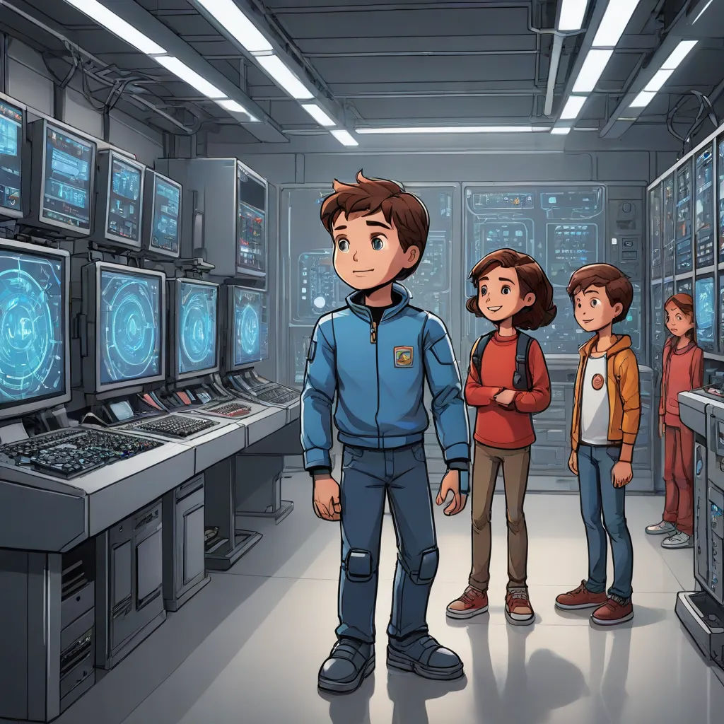 a group of people standing in front of a bunch of monitors in a room with a lot of monitors, space art, concept art, Diego Gisbert Llorens, official art