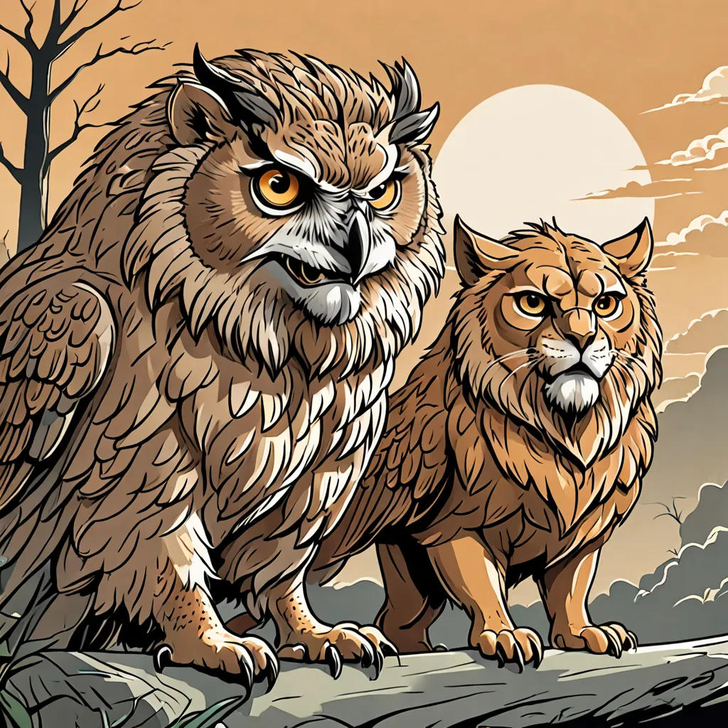 The Clever Owl and The Foolish Lion
