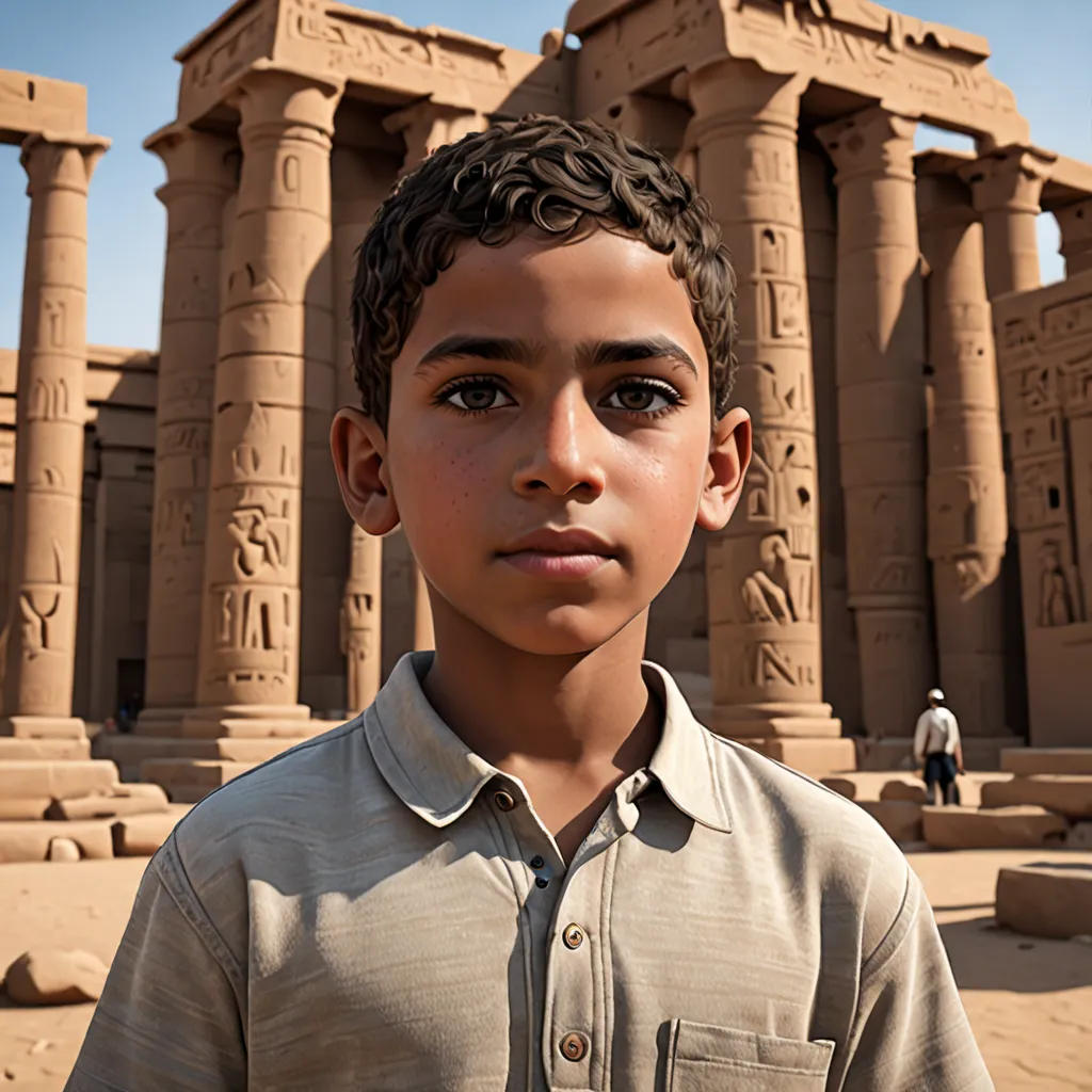 The Egyptian Child of Karnak Temple