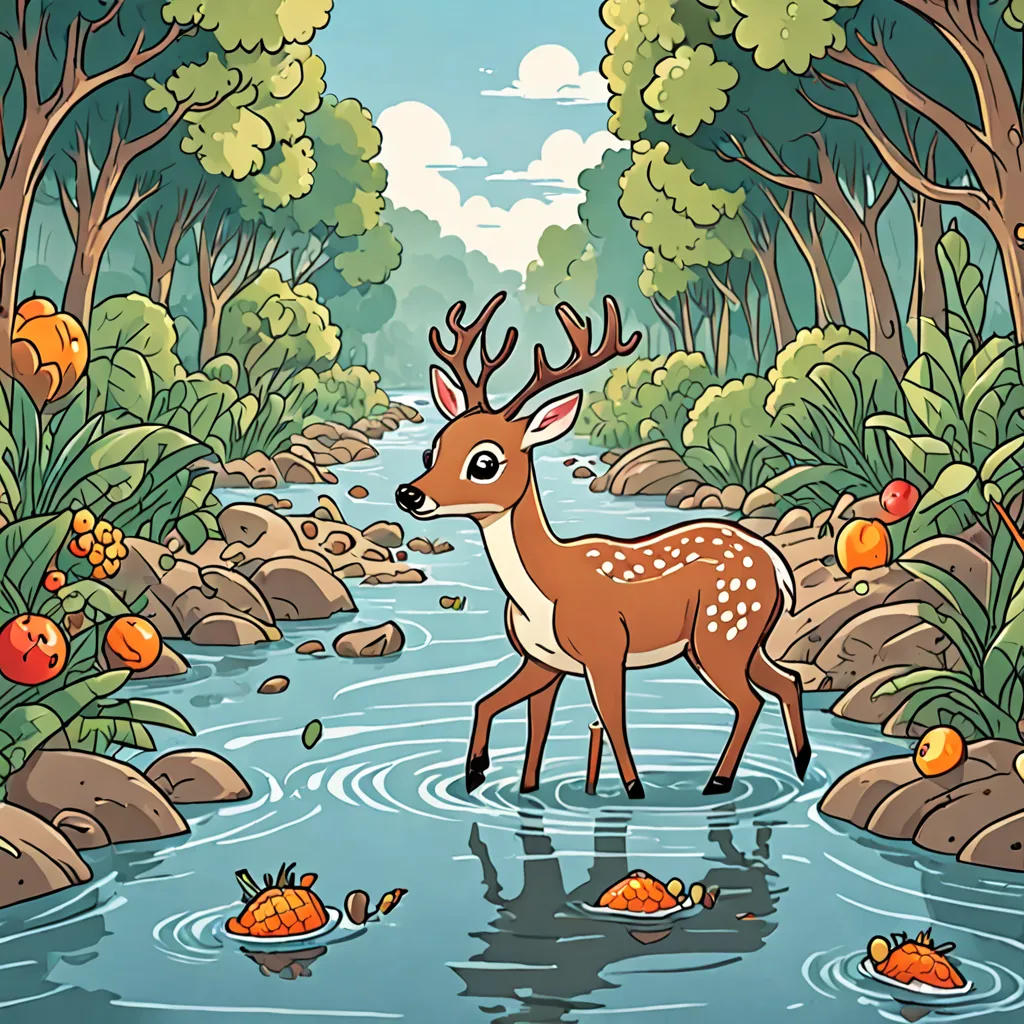 The Clever Deer and the Crocodile