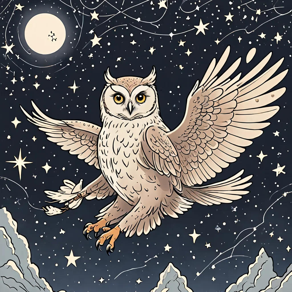The Starry Owl's Celestial Adventure