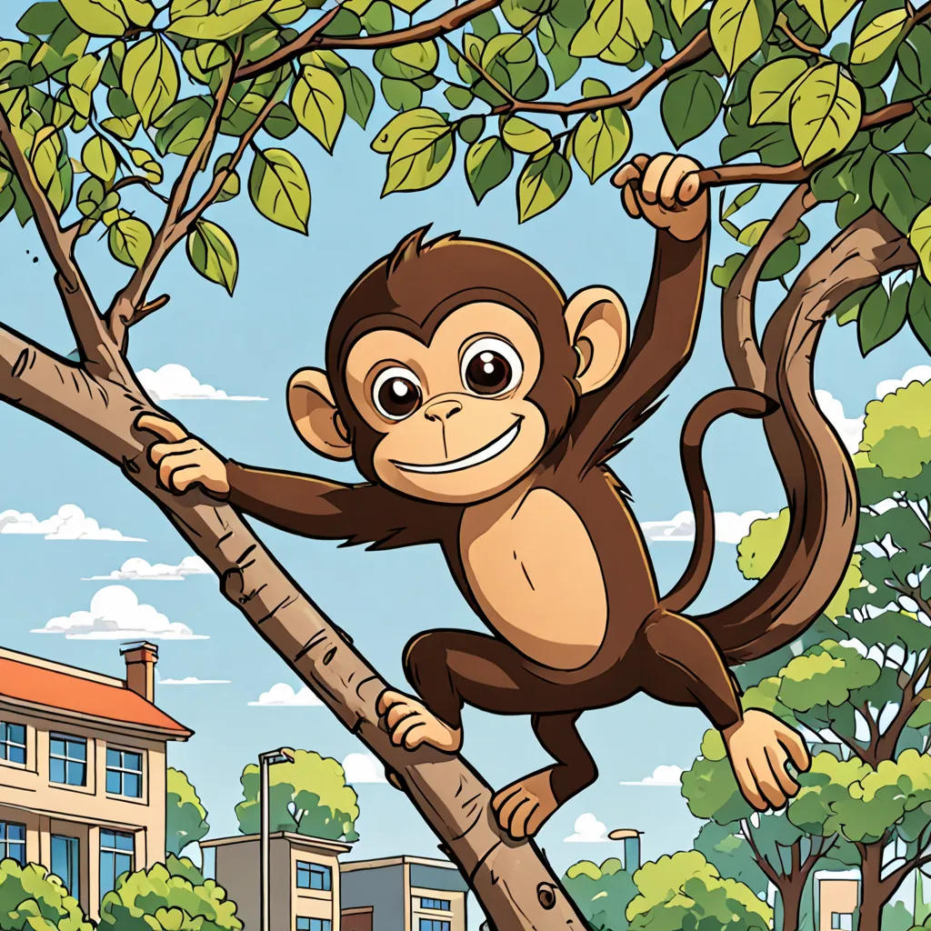The Mischievous Monkey at High School